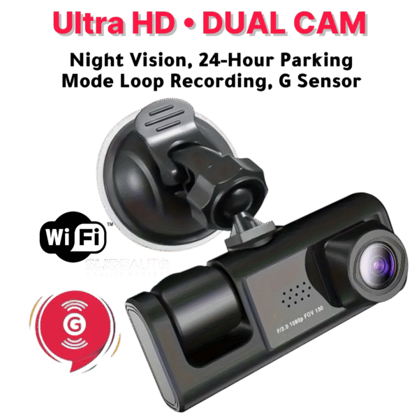 Onboard Car Camera (Dashcam) - Full HD 1920x1080 - incl. G-Sensor | SYDC002